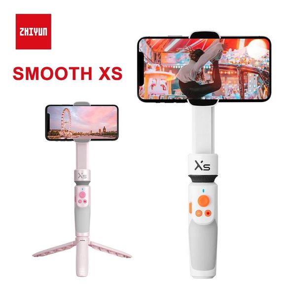 Monopés ZHIYUN SMOOTH XS Handheld Gimbal Smartphone Estabilizador Extensão Monopé com Tripé Selfie Stick para Huawei Samsung iPhone