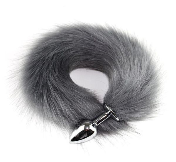 Seksi Fox Metal Butt Tap Tail 4Colors Anal Butplug Tail Prostat Masaj Popo Fişi Çift Cosplay Kadın Kuyruğu Anal Genişletici X2154534