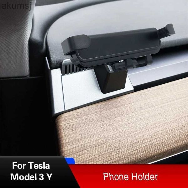 Supporti per telefoni cellulari Supporti per cellulare per auto per modello 3 Y Timone sinistro Guida GPS Staffa Supporto cellulare Accessori per lo styling dell'auto YQ240110