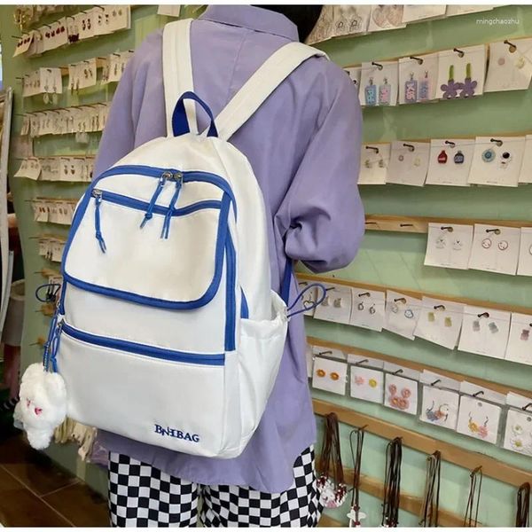 Okul çantaları kadınlar sırt çantası genç kızlar dizüstü bilgisayar rucksack öğrenci omuz çantası Kore tarzı okul çantası 2024 Erkek Çakan Mochila