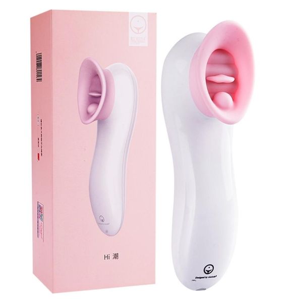 Succhiare vibratore di grandi dimensioni clitoride Masturbatore 7 velocità forte stimolatore lingua orale giocattoli adulti del sesso per la donna Y2004104458229