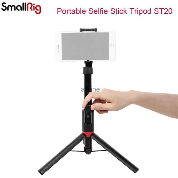 Selfie-Einbeinstative SmallRig Simorr Tragbares Universal-Selfie-Stick-Stativ ST20 1,3 m Schnellspanner für Smartphone Bluetooth-Fernbedienung YQ240110