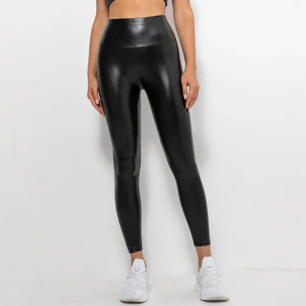 Pantaloni attivi da donna in pelle Bubble BuPu femminile leggings skinny elastici sexy a vita alta matita attillata sottile