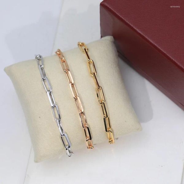 Link pulseiras 2024 de alta qualidade titânio aço corrente links e luxo casal boutique jóias presente