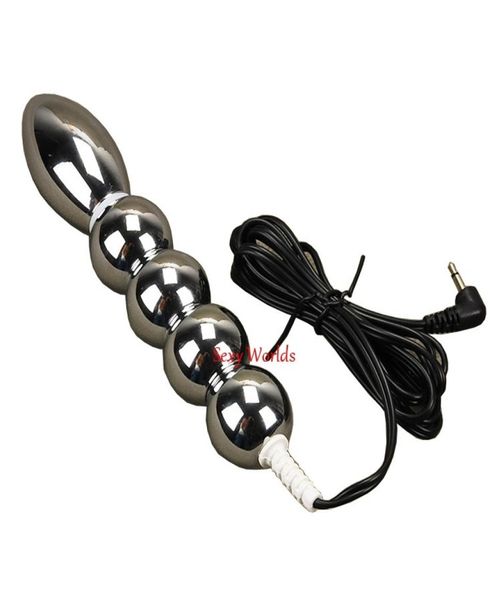 Grânulos elétricos médicos anal vaginal plug eletro terapia sexual adulto massagem choque brinquedos sexuais para mulheres masculino acessório elétrico s10221804729