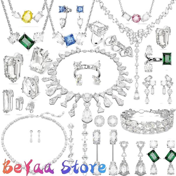 Оригинальные комплекты ювелирных украшений Mesmera для женщин, роскошные трендовые ожерелья из нержавеющей стали, браслет, серьги, вечерние украшения с логотипом