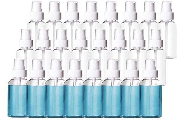 2 Unzen durchsichtige Kunststoff-Sprühflaschen, 60 ml, nachfüllbar, Feinnebel-Sprühflasche, Make-up-Kosmetik-Zerstäuber, leerer kleiner Behälter3265904