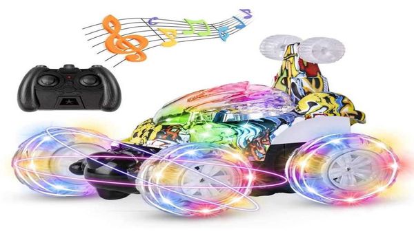 Roclub Graffiti Ferngesteuertes Auto RC Stunt Kipper mit 360 Rolling Dancing 24Ghz Spielzeug für Kinder Jungen Mädchen 2110276677485