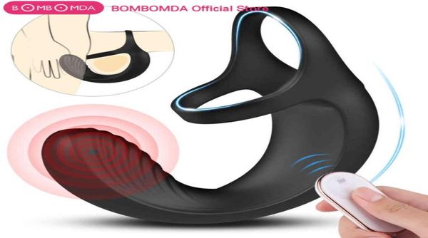 9 Modi Vibrierender Penis-Massagering-Dildo Sexspielzeug für Männer Hodensack-Massagegerät Keuschheitskäfig Hoden-Bondage-Vibratoren X03205476188