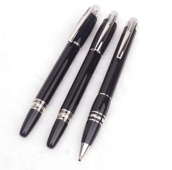 Luxo monte preto resina cristal escritório rolo bola branco caneta gel tinta escrita assinatura fonte pens4262430