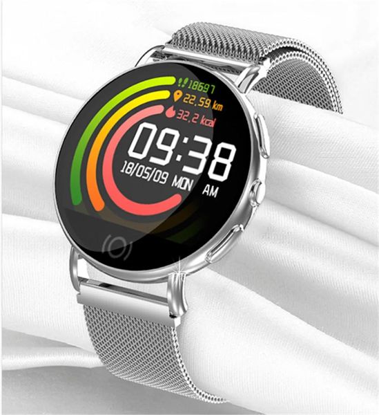 Uhren Runde Smart Uhr Männer Frauen Touchscreen Herzfrequenz Blut Sauerstoff Bluetooth Armband Uhr Fitness Smartwatch Für Android IOS