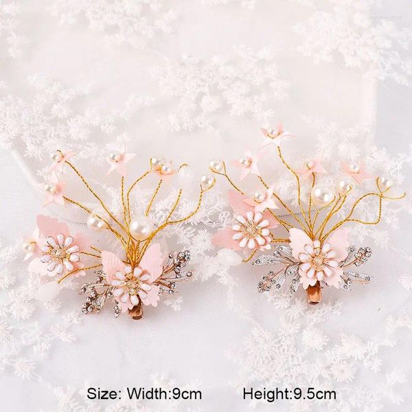 Grampos de cabelo casamento nupcial branco pérola borboleta dama de honra hairband cabeça banda acessórios jóias tiaras hairpins