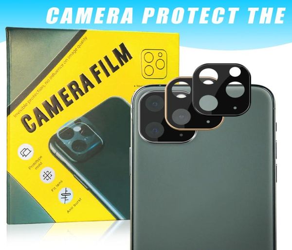 Cameralens voor iPhone 11 Pro Max Screenprotector Rand Metalen Camera Gehard glas Antikras Achterfilm voor iPhone 11 PRO met B9915331