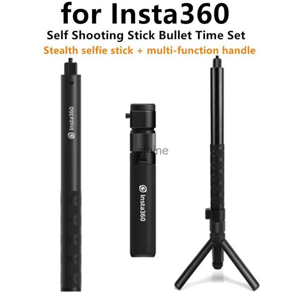 Моноподы для селфи для Insta360 X3/X2 Selfie Stick Bullet Time Set Аксессуары для штатива Ручной штатив Невидимая палка для селфи YQ240110