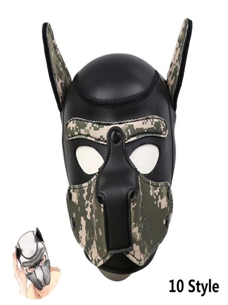 Sklave weich gepolsterter Neopren-Hund Vollkopfmaske Kapuze für Bdsm-Bondage-Paare, Flirten, Erwachsene, Spiele, Halloween-Party, ungewöhnliche Waren, Y25031671