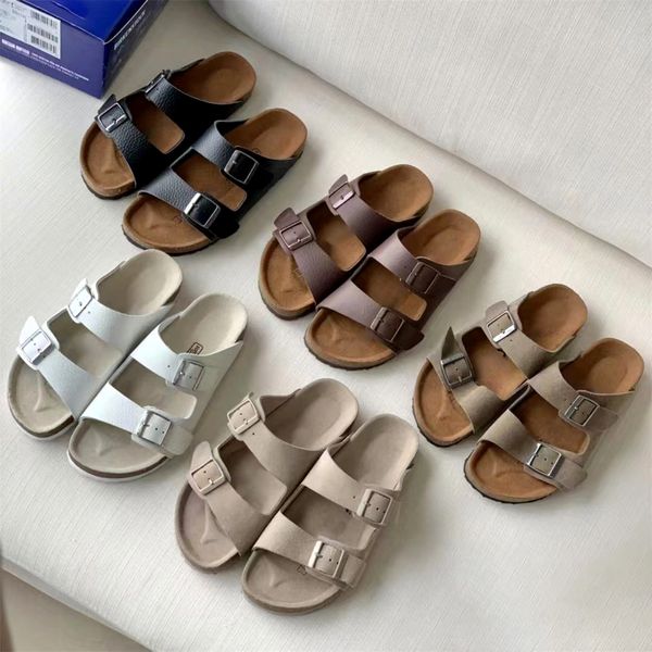 uomo Donna Pantofola Sandalo BK Bostons Zoccoli Slide Scarpa casual di alta qualità lady tazz piattaforma di design di lusso Pelliccia di sughero Mulo Pelle scamosciata Clog 2024 Nuovi cursori ragazza Mocassino piatto