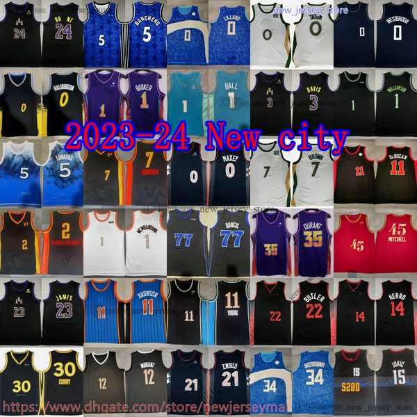 2 Kawhi Leonard Jersey Nuovo Basket Gilgeous-Alexander Wembanyama Chet Holmgren Paolo Banchero Joel Embiid Anthony Edwards Bam Adebayo Jayson Tatum Luka Doncic