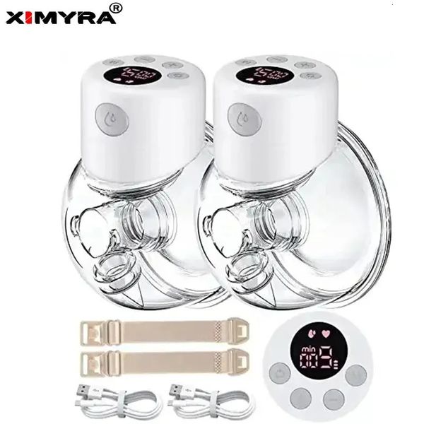 Ximyra s12 bombas de mama elétricas mãos livres extrator de leite materno bomba portátil wearable sem fio 240109