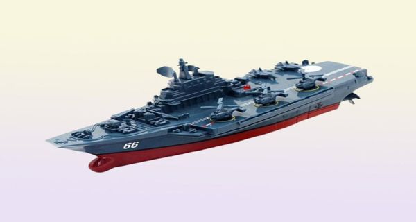 Barca RC 24GHz Nave telecomandata Nave da guerra Corazzata Cruiser Barca ad alta velocità RC Giocattolo da corsa Blu scuro8970928