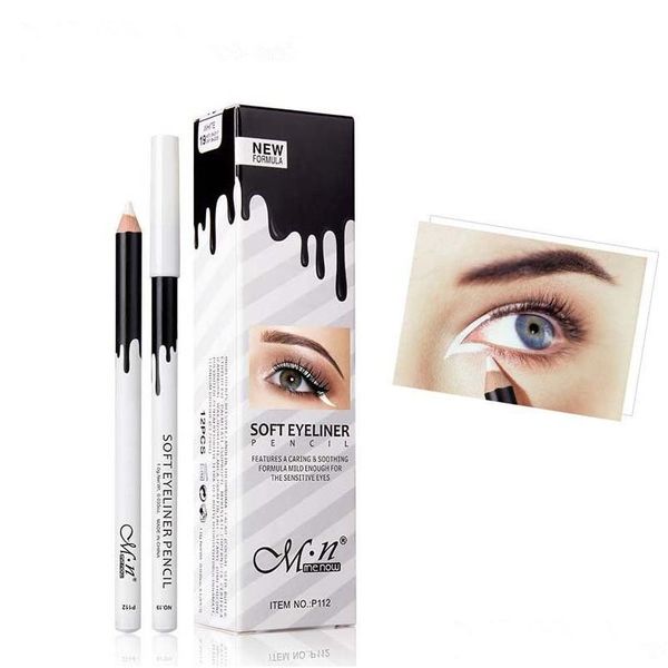 Combinatie oogschaduw/voering 12 stuks/set Wit eyelinerpotlood Lot Menow Make-up Waterproof Langdurige voering Lippotloden Cosmetisch Dr Dhim5