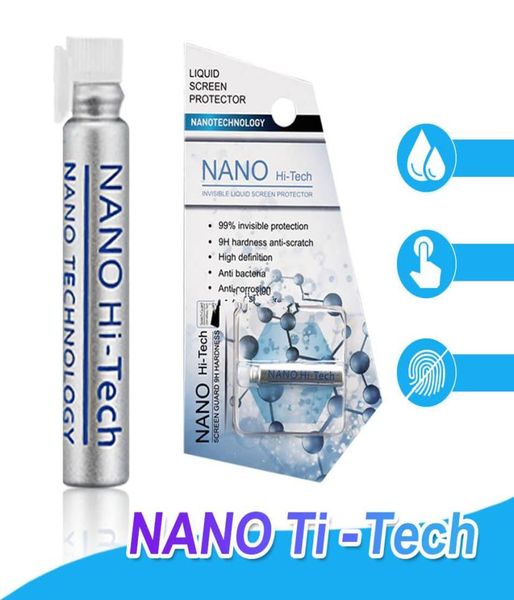 1ml sıvı nano hitech ekran koruyucusu 3D kavisli kenar anti çizik ekran koruyucusu tam gövde mobil koruyucular iPhone x Samsung9062749