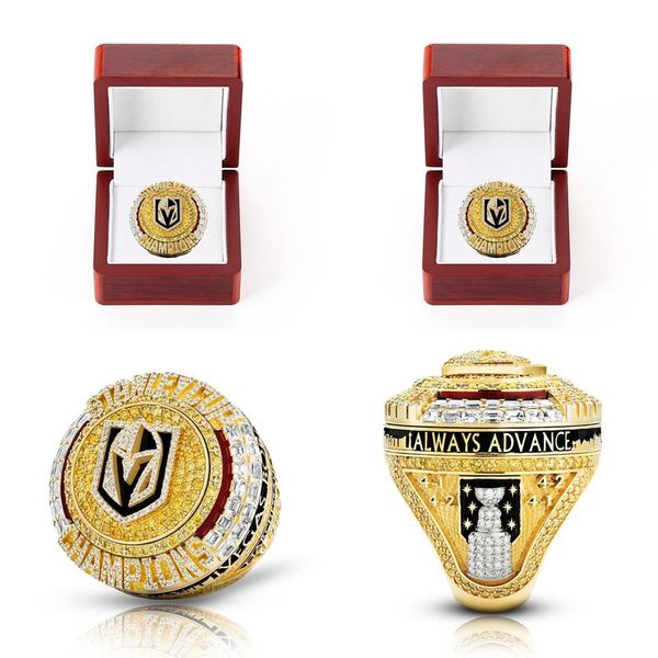 Anillos de banda 2023 Hockey sobre hielo de América del Norte Vegas Golden Knights Campeonato Anillo Europeo y aleación Big Drop Entrega OTP6F