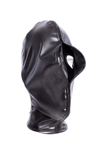 Double couche BDSM Bondage Hood Masque Zipper Fermé Jouet Érotique Blackout Masque BlindfoldHead harnais Cosplay Halloween Accessoires Y2416203