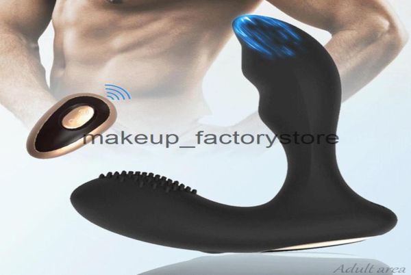 Massagem masculina vibrador controle remoto massageador de próstata masculino plug anal vibratório brinquedo sexo anal sexo gspot masturbação unisex pornografia a5859497