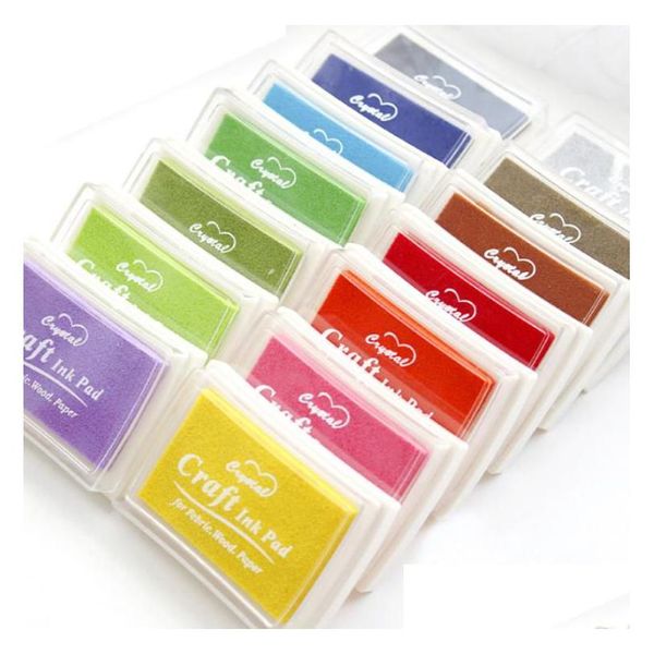 Outros artigos diversos domésticos Nice Color Big Craft Ink Pad Stamp Inkpad Set para DIY Trabalho Engraçado. Atacado Sn2306 Drop Delivery Home Garden Dhv1Y