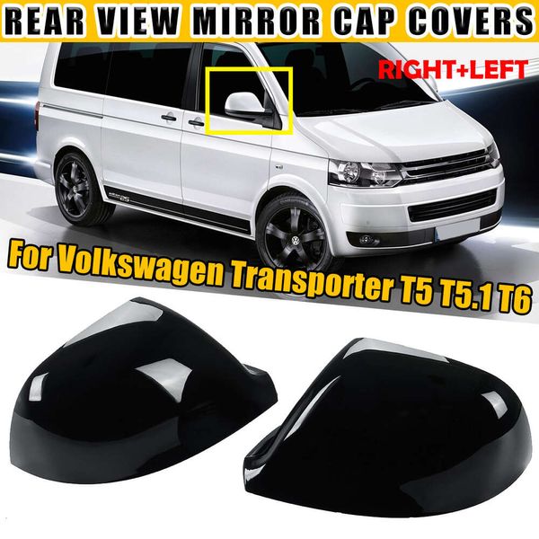 Neues Paar Auto-Rückspiegel für VW Transporter T5 T5.1 2010–2015 T6 2016–2019, Ersatz-Rückspiegel-Abdeckkappe, Schwarz