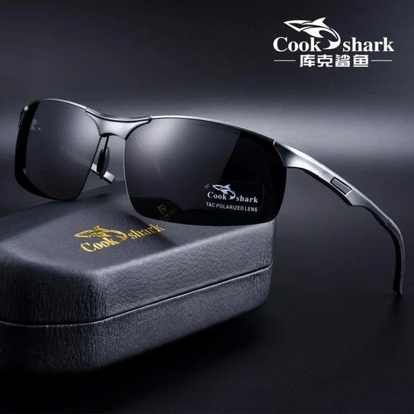 Sonnenbrille Cook Shark 2020 Neue Aluminium-Magnesium-Sonnenbrille Herren-Sonnenbrille Hd Polarisierte Fahrerbrille Tide