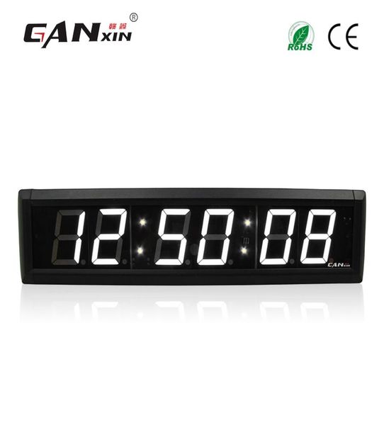 Ganxin23-дюймовые 6-значные светодиодные настенные часы белого цвета, светодиодный таймер, 7-сегментный дисплей, обратный отсчет с пультом дистанционного управления3972932