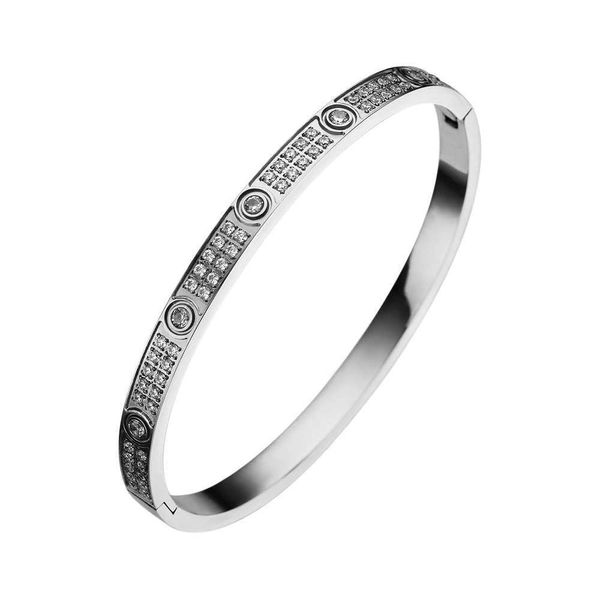 Bracciale originale 1to1 C-arter due file di micro diamanti intarsiati in oro 18 carati bracciale femminile CNC artigianale cielo starHM5S