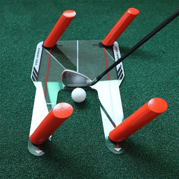 Treinamento de golfe aids pc alinhamento trainer ajuda olho linha balanço velocidade armadilha prática base ferramenta acessórios golfs bag''gg'' etf