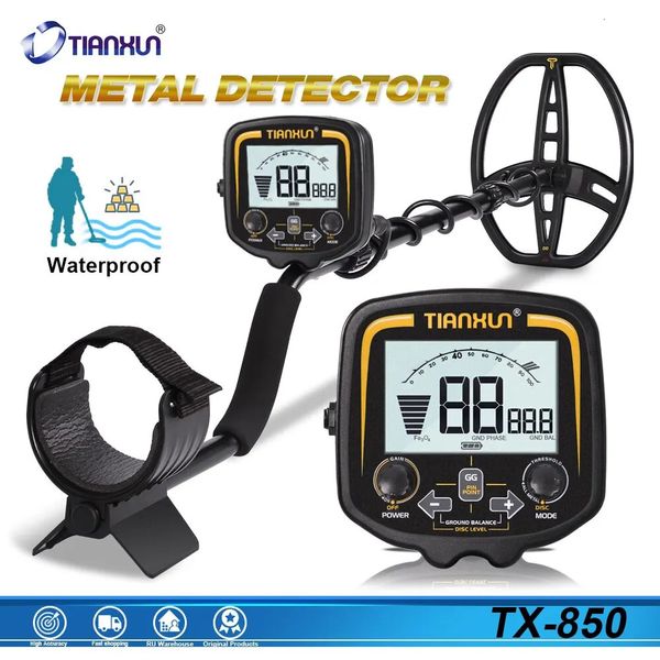 TX-850 Metalldetektor für den Untergrund, professionelle Tiefe, 2,5 m, Scanner, Sucher, Golddetektor, Schatzsucher, Pinpointer, 11 Zoll, 240109