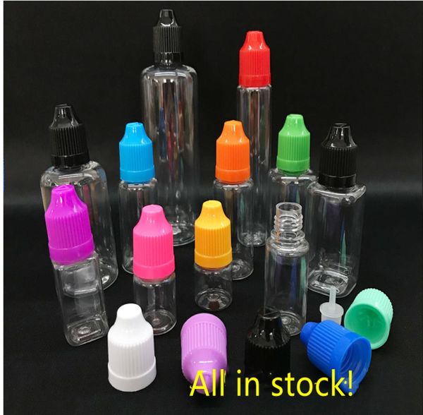 PET-Nadelflasche, 5 ml, Kunststoff-Tropfflasche, transparent, 5 ml E-Flüssigkeitsflasche für E-Juice, günstig, 13 Farben9473517
