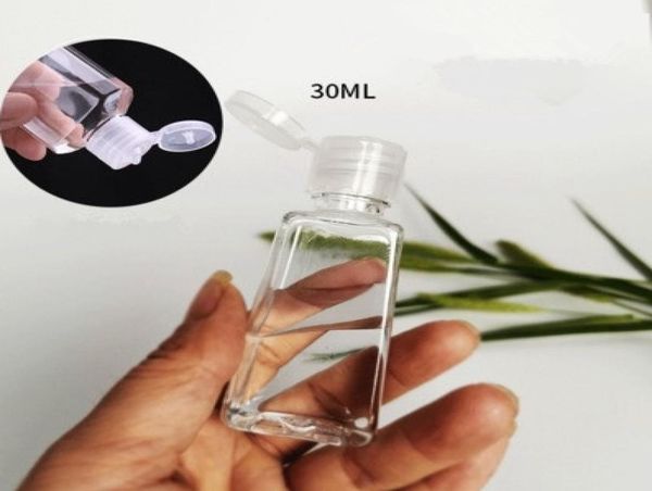 Bottiglie disinfettanti per le mani vuote da 30 ml Bottiglia riutilizzabile per alcol Bottiglia di gel trasparente trasparente portatile per esterni Bottiglia di plastica PET EEA184563811