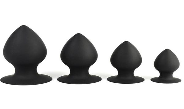 Piccolo Medio Grande Extra Large Nero Butt Plug in silicone Plug anale Culo Stimolare Massaggio Giocattolo del sesso anale Giochi per adulti per coppie S7367322