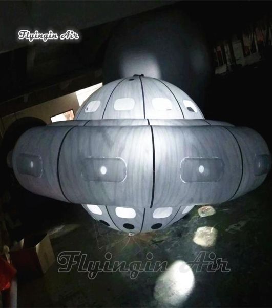 Riesige aufblasbare fliegende Untertasse 5 m Werbung PVC-Helium-UFO-Modellballon für Parade-Show und Partynachtdekoration7811481