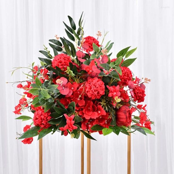 Dekorative Blumen, 40 cm, schöne Blumenkugel, Tischdekoration, Hochzeitshintergrund, Seidenstraßen-Blei, florale Valentinstag-Dekoration