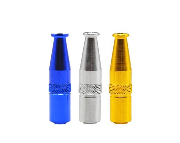 HONEYPUFF Tubo de filtro de metal Tubos de fumo Torpedo Forma Tubos de alumínio Acessórios para fumar Tubos de filtro de metal Portátil Engraçado Pipe7733078