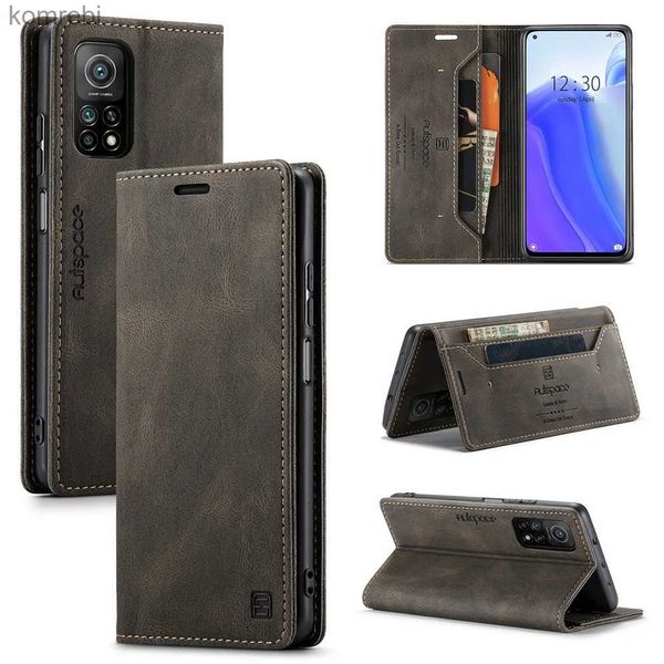 Casos de telefone celular 10t pro caso flip couro capa de telefone para mi 10t mi10t lite mi 10i caso luxo magnético flip carteira coquel240110