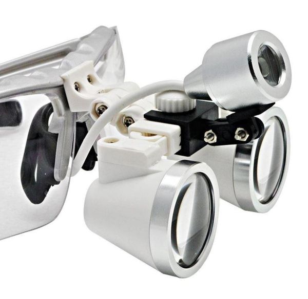 Zoom in equipamento de suporte biológico observar toll prata óculos dentários 35x 420mmled cabeça luz lâmpada farol ajuda lo6026775