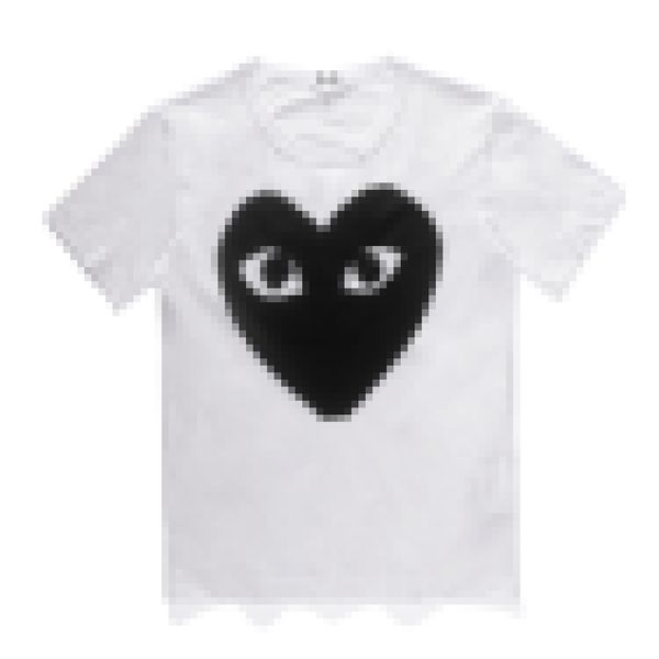 Designer TEE Com Des Garcons PLAY Big Heart Graphic Crewneck T-Shirt Weiß Unisex Japan Beste Qualität EURO-Größe