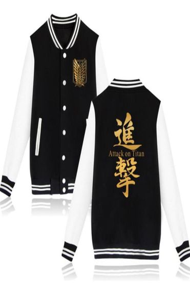 Japan Anime Angriff auf Titan College Baseball Jacken Moletom Masculino Shingeki keine Kyojin Legion Fleece Männer Hoodies Sweatshirts6396507