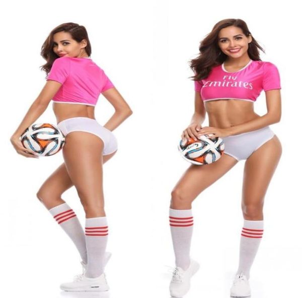 Copo de futebol árabe futebol cheerleading roupas clube noturno menina cheerleader trajes ds desempenho t camisa shorts8118878