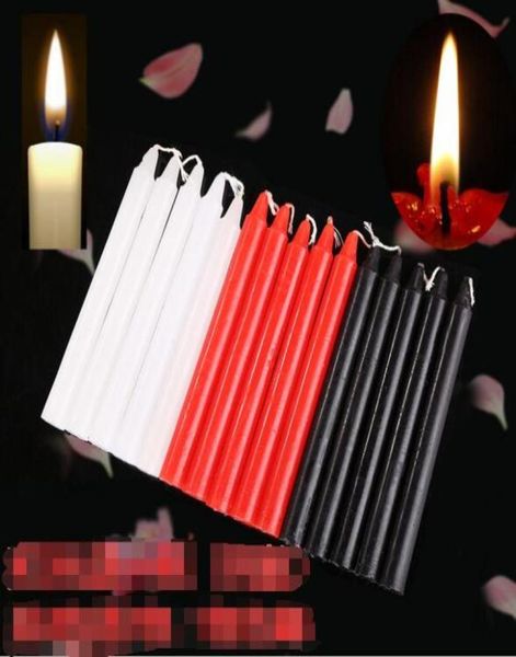 Candele nere Candele per illuminazione domestica Decorano quotidianamente il fumo delle candele Candele classiche a palo lungo per matrimoni romantici Bianco Rosso3307606