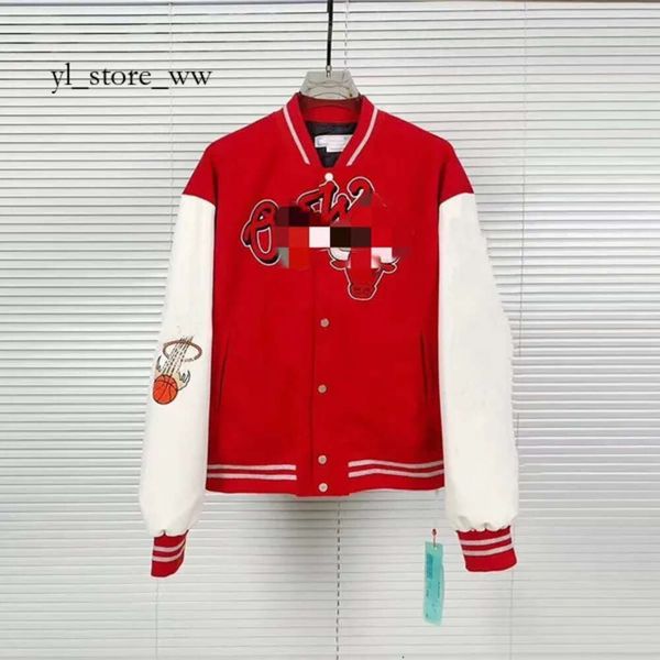 Off White Jacke Varsity Jacke Herren Designer Off White Windjacke Vintage Loose Long Baseball Off White Hoodie Hip Hop Gceo 3410