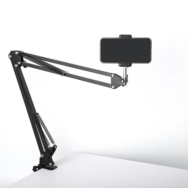 Stand de mesa de tripé de câmera de estúdio fotografia ajustável com suporte para telefone para lâmpada de luz de anel de telefone Mobail LED