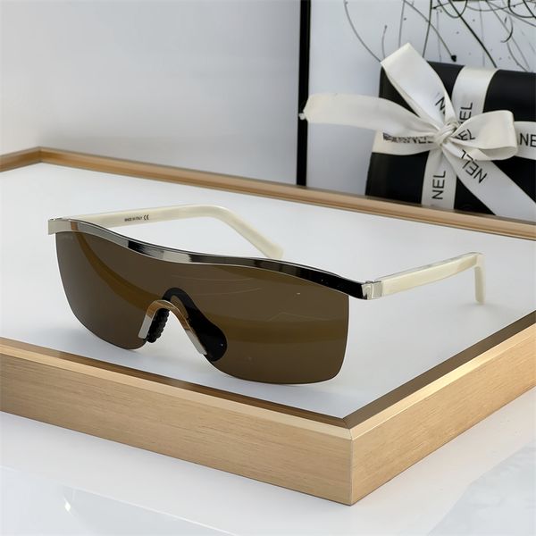 Neue Designer-Sonnenbrille für Damen und Herren, Designer-Sonnenbrille, stilvoller Metallrahmen, verbundener Nasensteg, integrierte Radian-Linse, cooles Modell A71474, heißes Occhiali, Größe 138–135